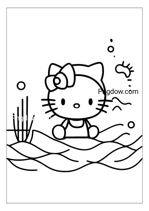 hello kitty, coloring