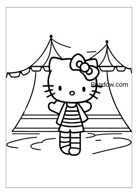 hello kitty coloring page, design