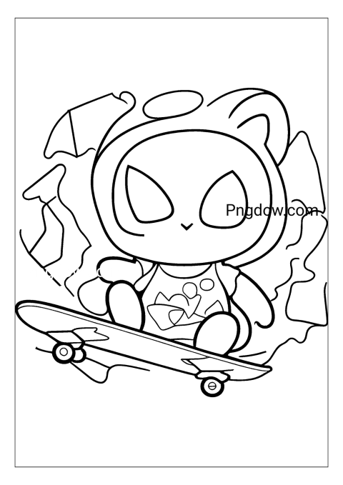 badtz maru coloring page