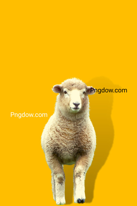 A potrait of cute animal sheep with large empty background (3)