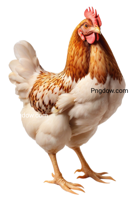 Chicken PNG standing on png background