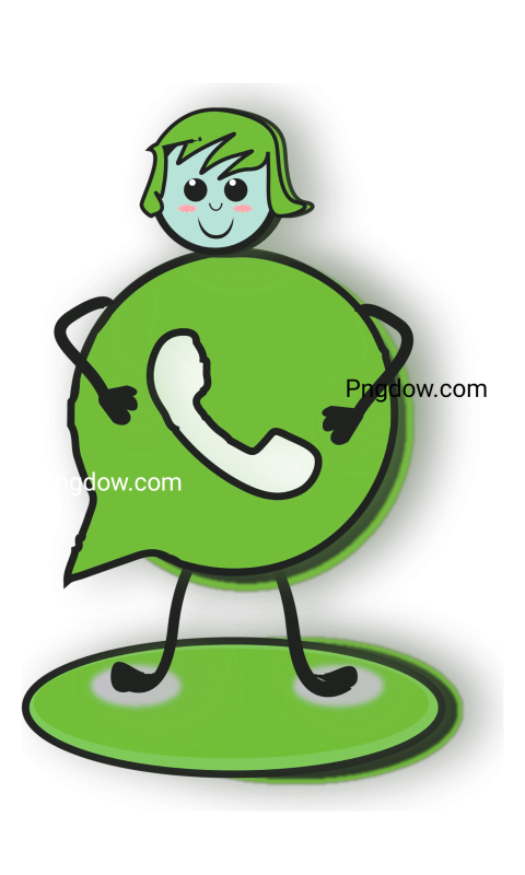 WhatsApp logo displayed prominently on a vibrant green background, showcasing its recognizable design and color scheme for free