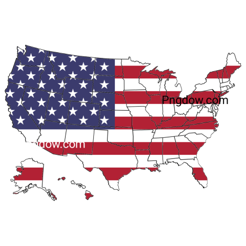 United States map overlaid with an American flag, symbolizing national pride and unity