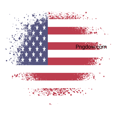 american flag transparent background for free