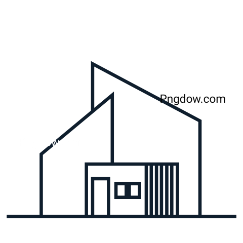 Home house modern architecture line minimalist logo for png Free download