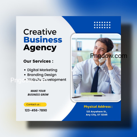 Creative Business Agency Instagram Post For Free template Download
