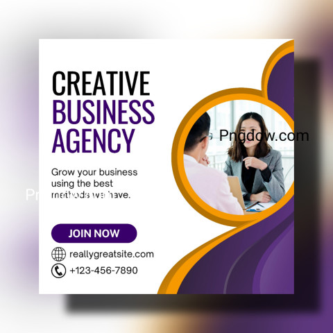 Purple Modern Business Agency Instagram Post for Free