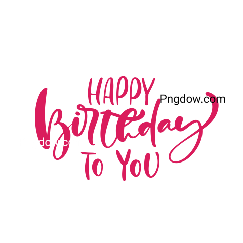 Birthday text Png transparent images for free, (36)