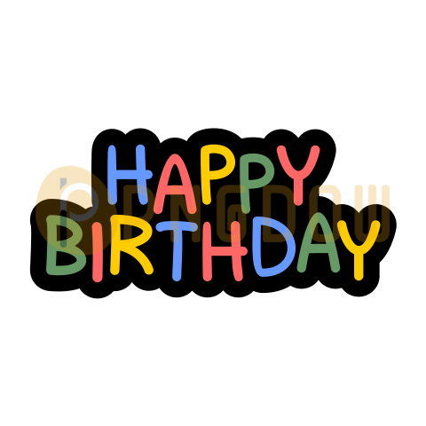 Birthday text Png transparent images for free, (61)