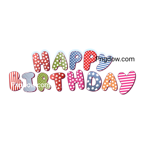 Birthday text Png transparent images for free, (76)