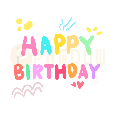 Birthday text Png transparent images for free, (54)