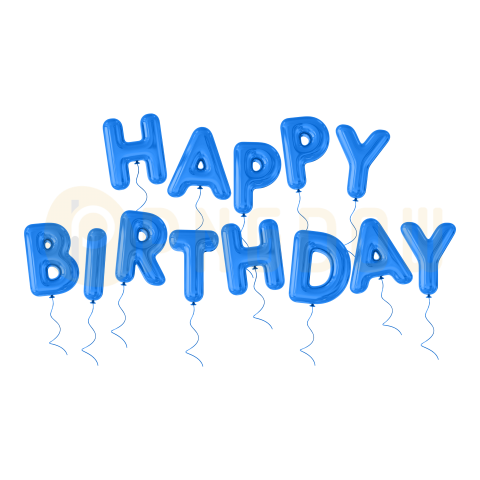 Birthday text Png transparent images for free, (68)