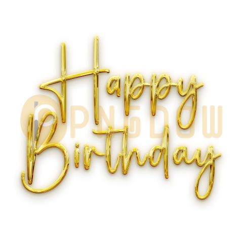 Birthday text Png transparent images for free, (91)