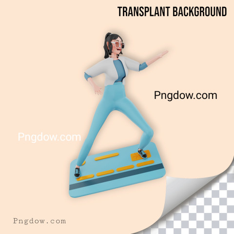 Premium SVG for Free | 3D Character Businesswoman illustration