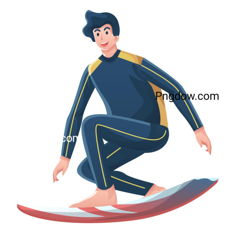 Man Surfer ,vector image For Free Download