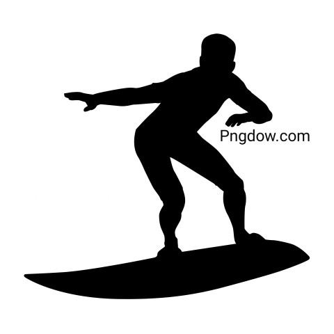 Surfer Silhouette images ,vector image For Free Download