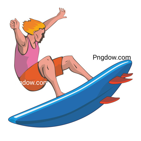 Surfer Retro ,vector image For Free Download