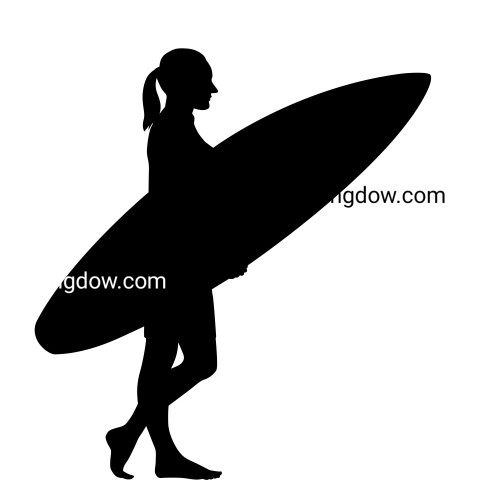 Surfer Silhouette free ,vector image For Free Download