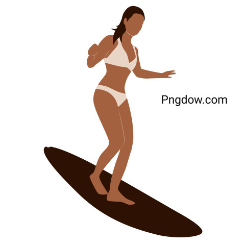 Female Surfer Illustration free ,vector image For Free Download
