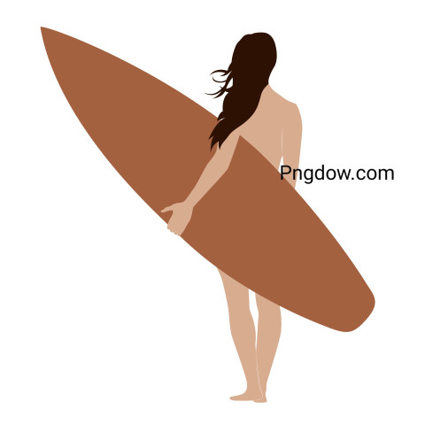 Female Surfer Illustration ,vector image For Free Download