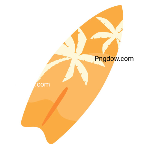 Flat Beach Surfing board ,vector image For Free Download