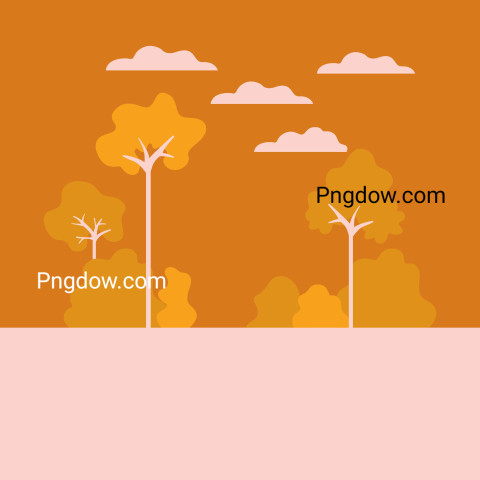 Landscape with Trees and Clouds Isolated Icon for Free (5)