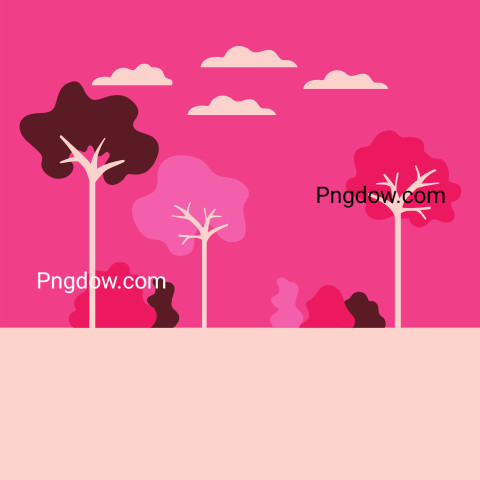 Landscape with Trees and Clouds Isolated Icon for Free (6)