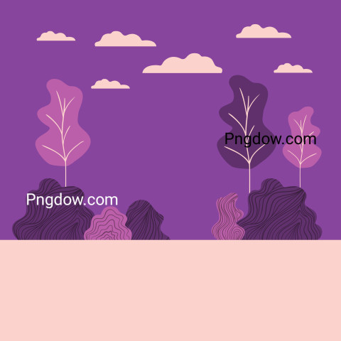 Landscape with Trees and Clouds Isolated Icon for Free (4)