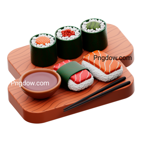 Premium 3D Business Model for Free , Japanese Food 3D Icon