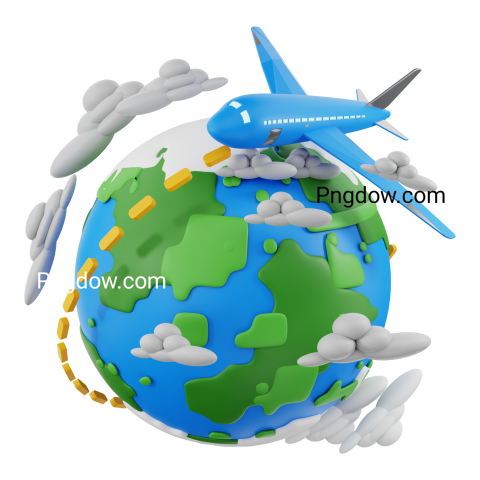 Premium 3D Business Model for Free , 3d render icon Travel Agency