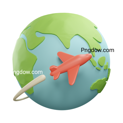 Premium 3D Business Model for Free , traveling Around The World 3D Icon