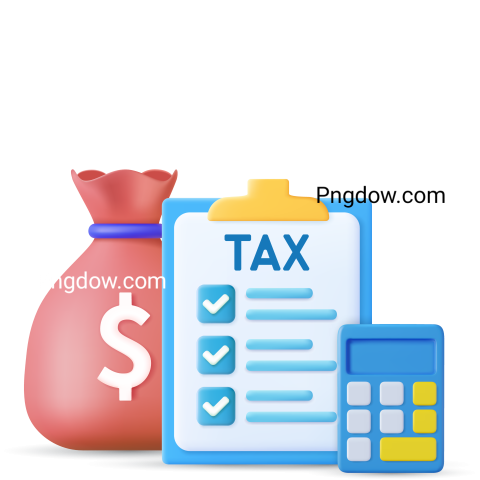 Premium 3D Business Model for Free , 3d Tax payment and business tax concept