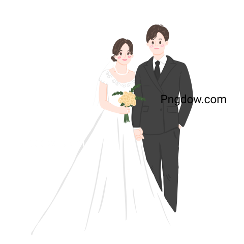 Wedding couple and married character for Free