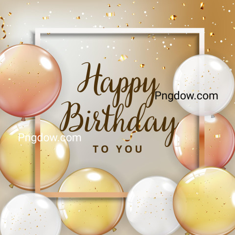 Gold Modern 3D Look Happy Birthday Instagram Post for Free