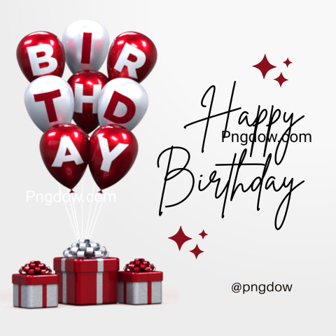 Premium Red & White 3d Happy Birthday Instagram Post
