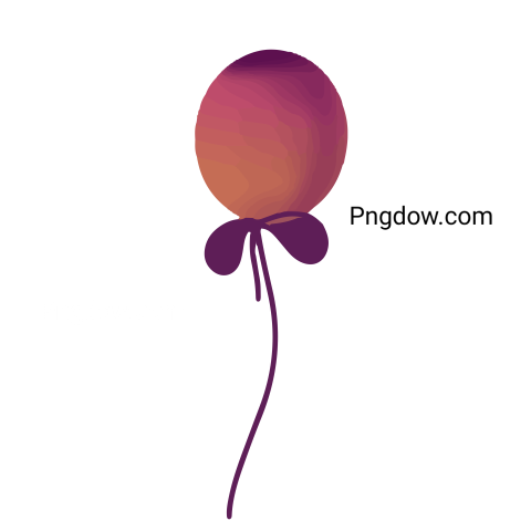 Vector illustration of a balloon with a ribbon for Free Download