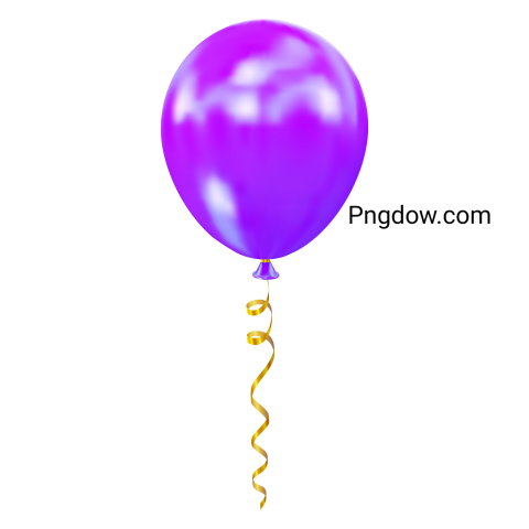 Colored Realistic Glossy Helium Balloon for Birthday, Event, Party, Celebrate Anniversary and Wedding for Free Download