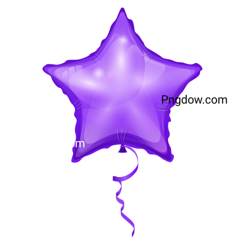 Star Shape Balloon Violet for Free Download