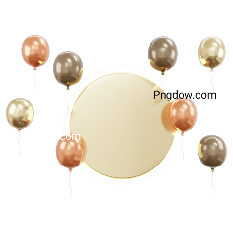 Luxury theme of shiny balloon background 3d model (4)