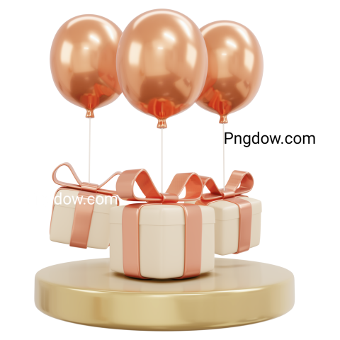 Luxury theme of shiny balloon background 3d model (3)