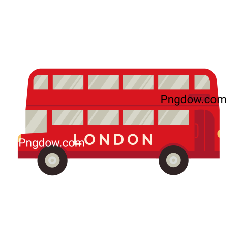 3D bus red Png transparent for Free Download (14)