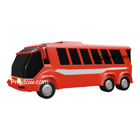 3D bus red Png transparent for Free Download (9)