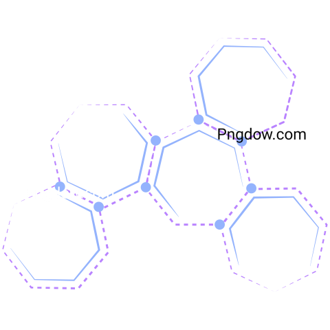 Digital Technology Data Polygon Chain Connection Png free