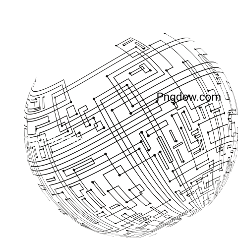 Abstract Technology Background of a Sphere Png for Free