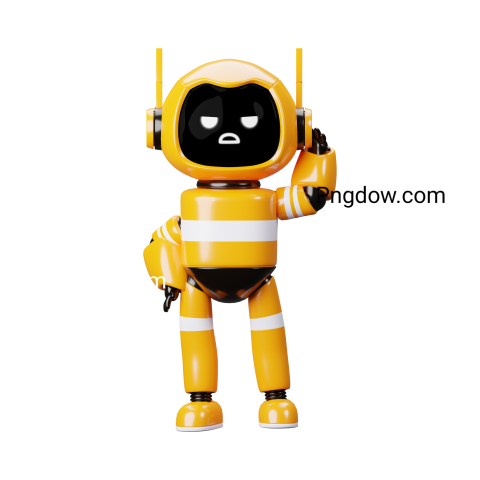 3D Confuse Robot Png for Free download