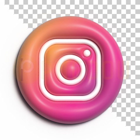 Instagram 3d PSD transparent for Free Download