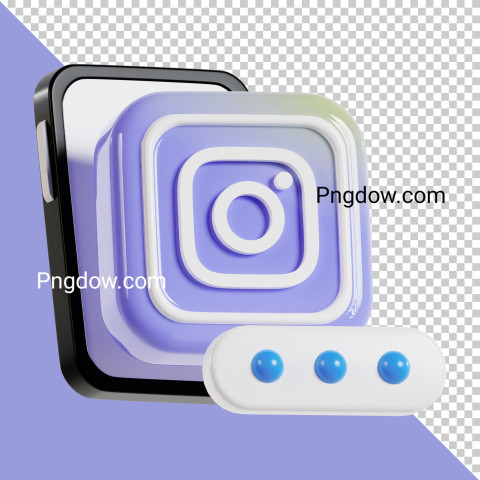 Premium Vector Free PSD | 3d rendering ofinstagram icon