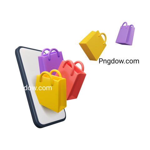 Online Shopping 3d Png image for Free