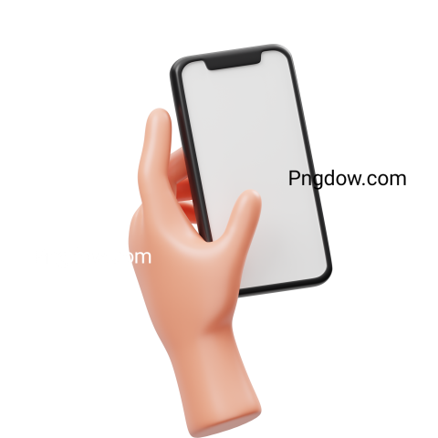 Hand Using Smart Phone 3d transparent for Free Download (10)