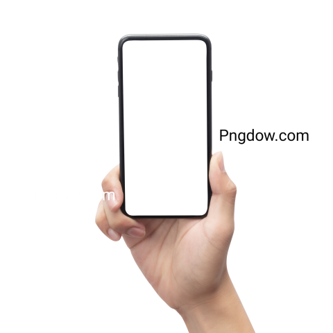 Hand Holding a Smartphone Mockup transparent for free (5)